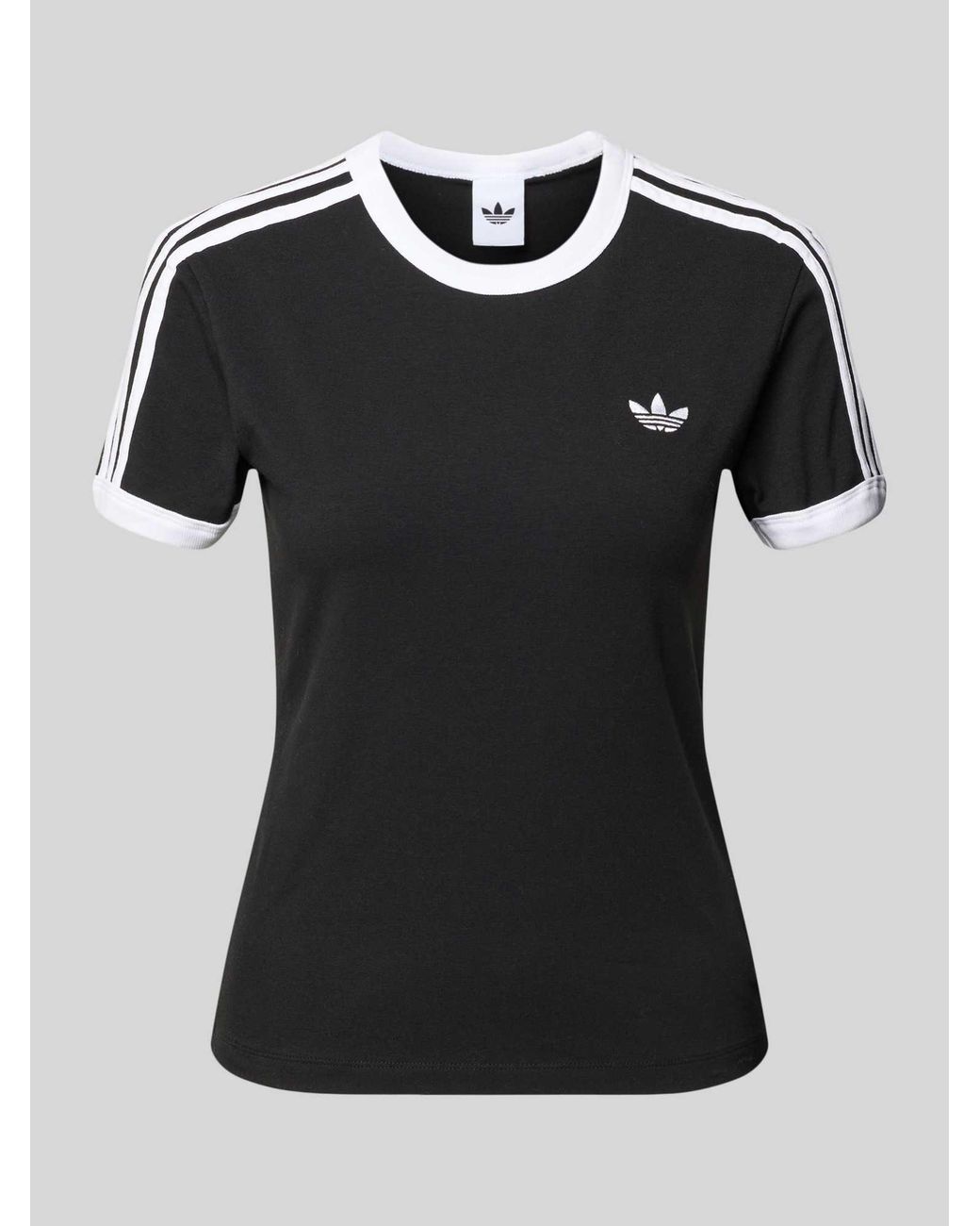 Adidas Originals Slim Fit T-Shirt Van Katoenmix in het Black