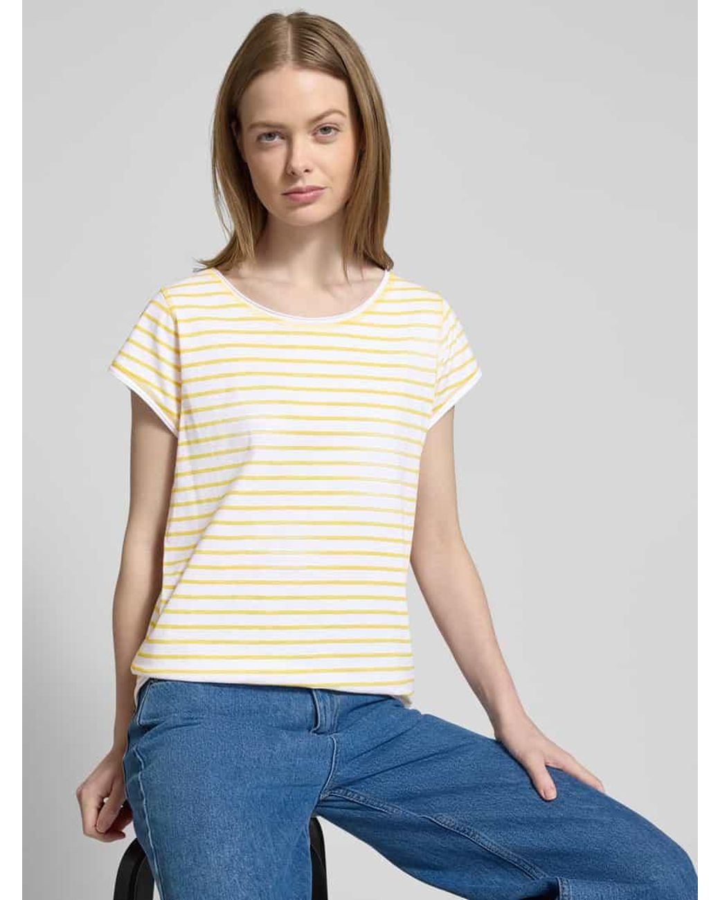 Christian Berg Women Natural T-Shirt mit Kappärmeln