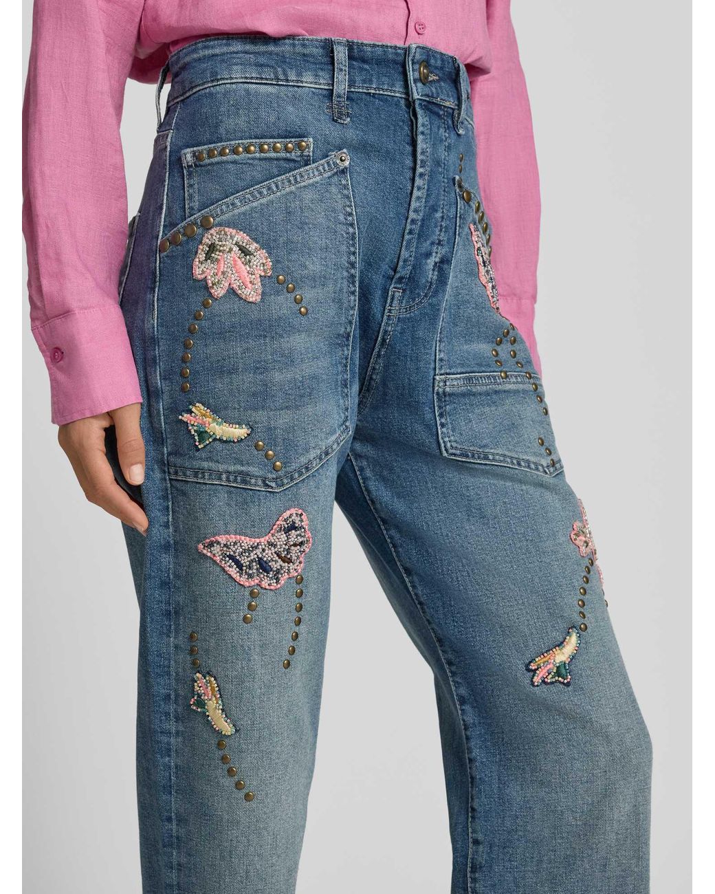 M·a·c Straight Fit Jeans in het Blue