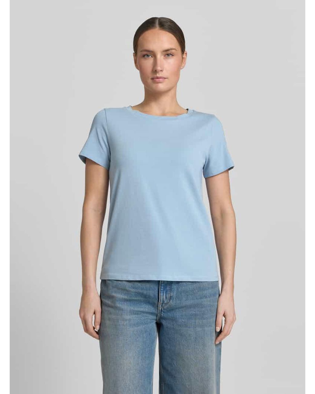 Weekend by Maxmara Blue Regular Fit T-Shirt aus Baumwoll-Mix Modell 'MULTIF'