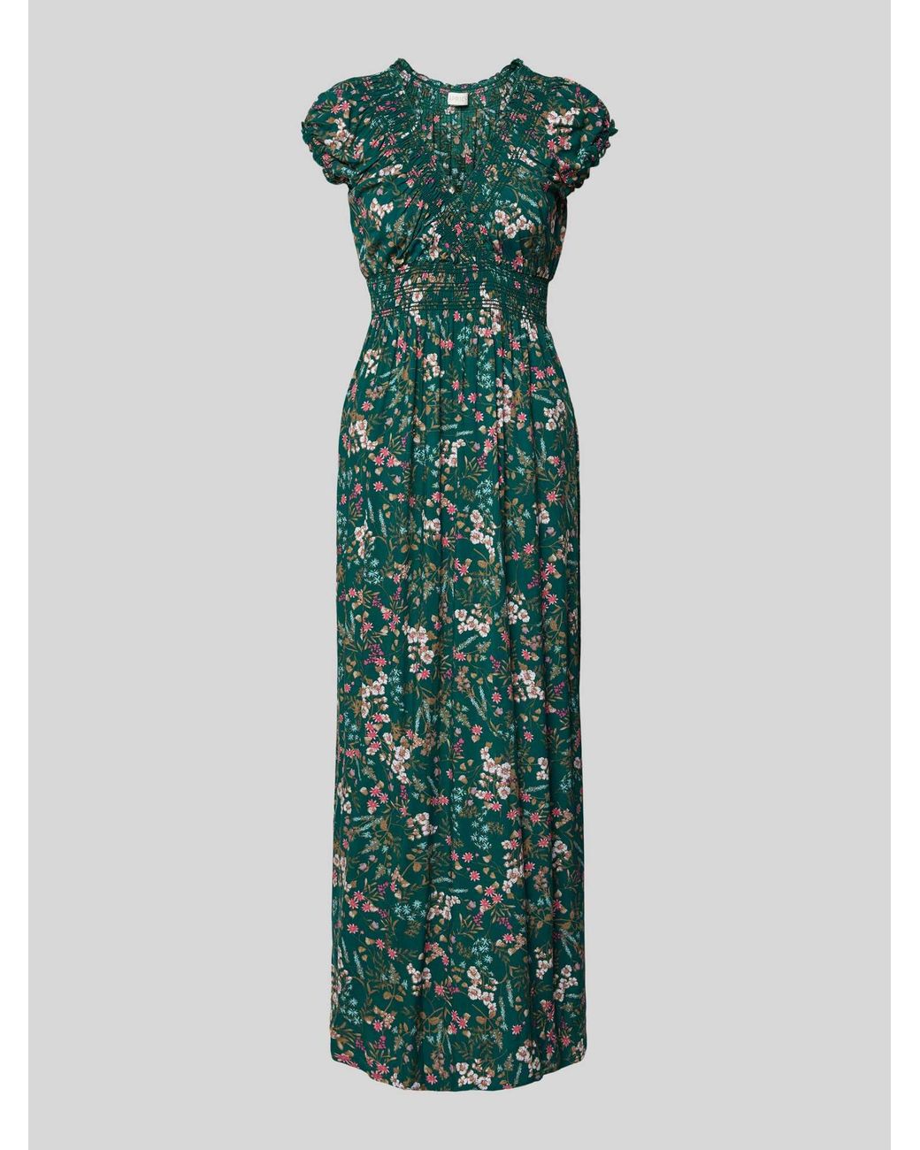 Apricot Regular Fit Maxi-Jurk Van Pure Viscose Met V-Hals in het Green