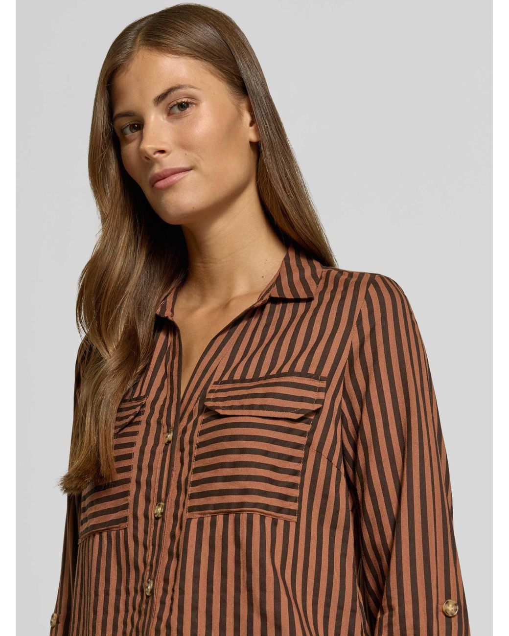 Vero Moda Blouses Lange Mouw in het Brown