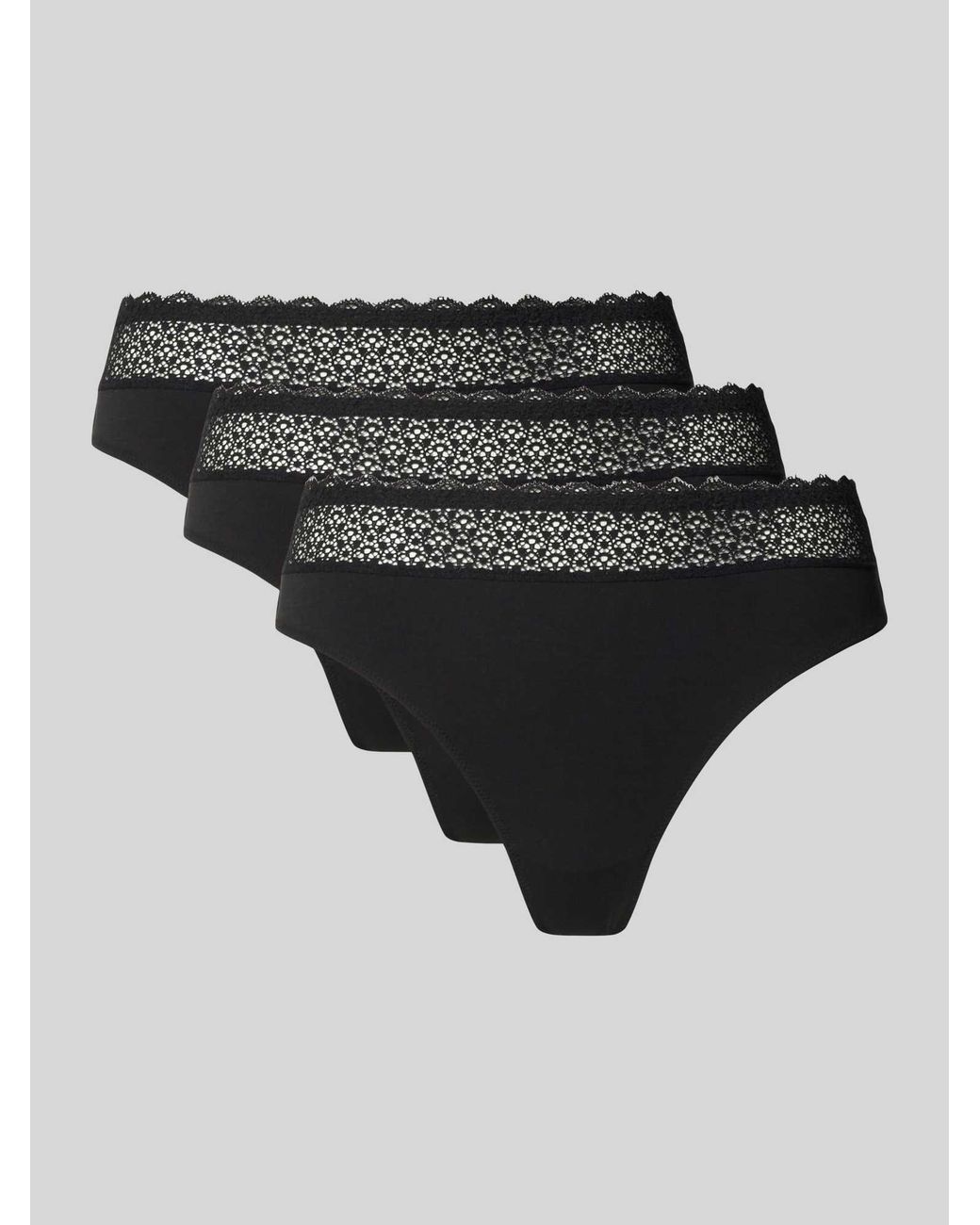 Triumph String Met Kantgarnering in het Black