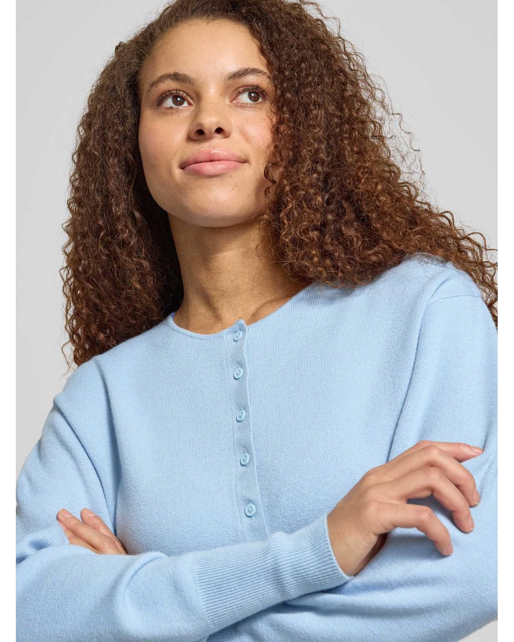 Gina Tricot Slim Fit Cardigan Van Viscosemix in het Blue