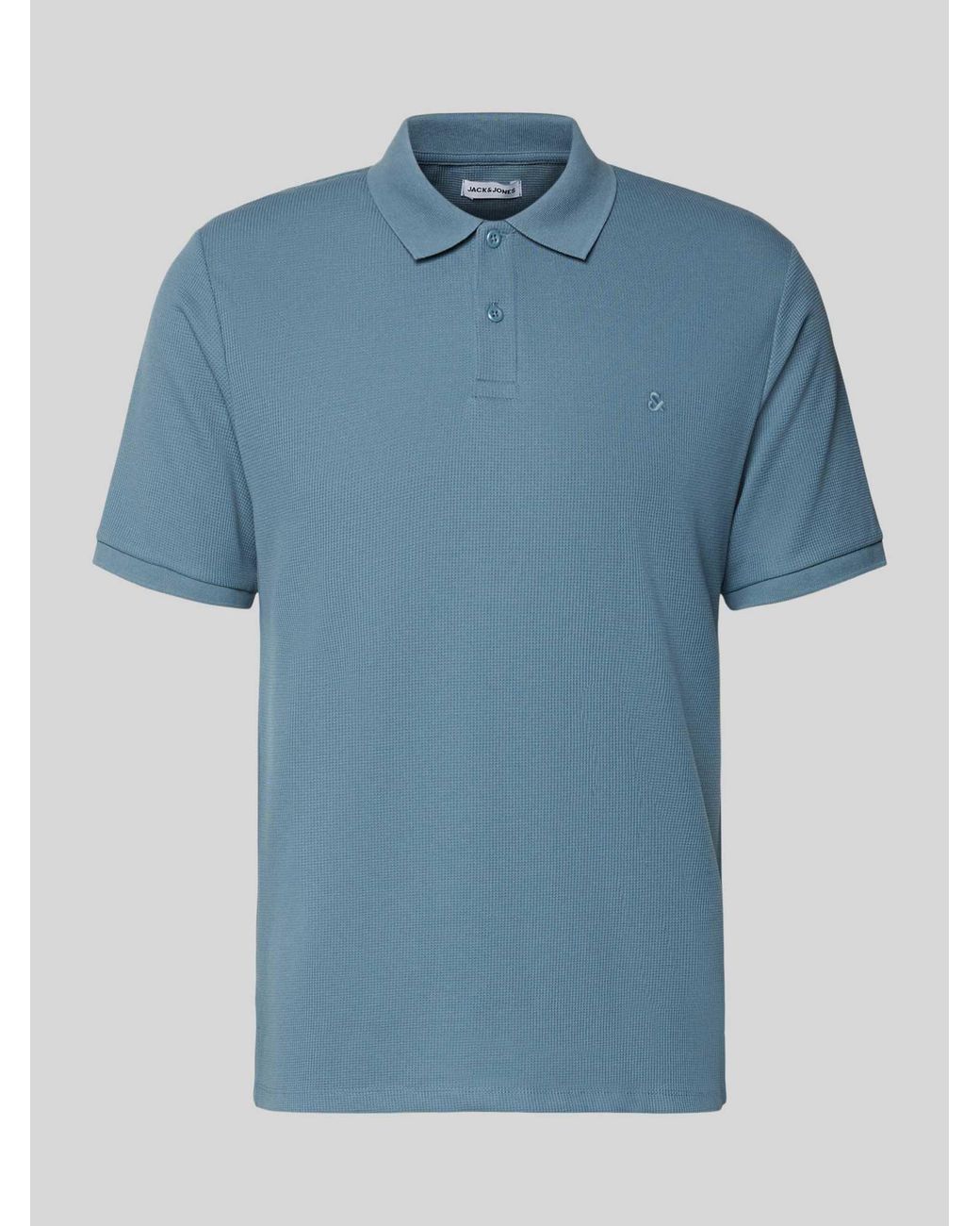 Jack & Jones Regular Fit Poloshirt Met Structuurpatroon Model 'Austin' in het Blue voor heren