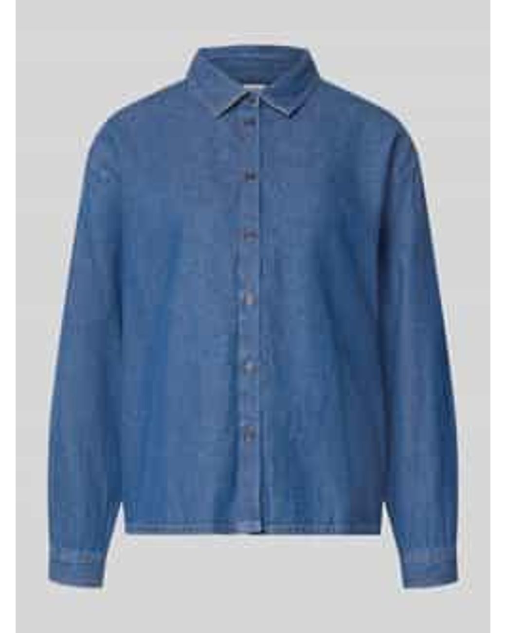 Ichi Regular Fit Jeanshemd Met Overhemdkraag Model 'Archer' in het Blue