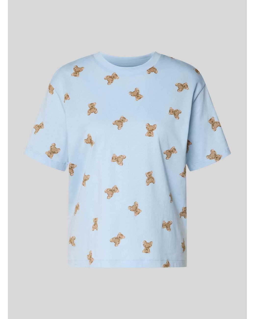 Jake*s Regular Fit T-Shirt Met All-Over Motiefprint in het Blue