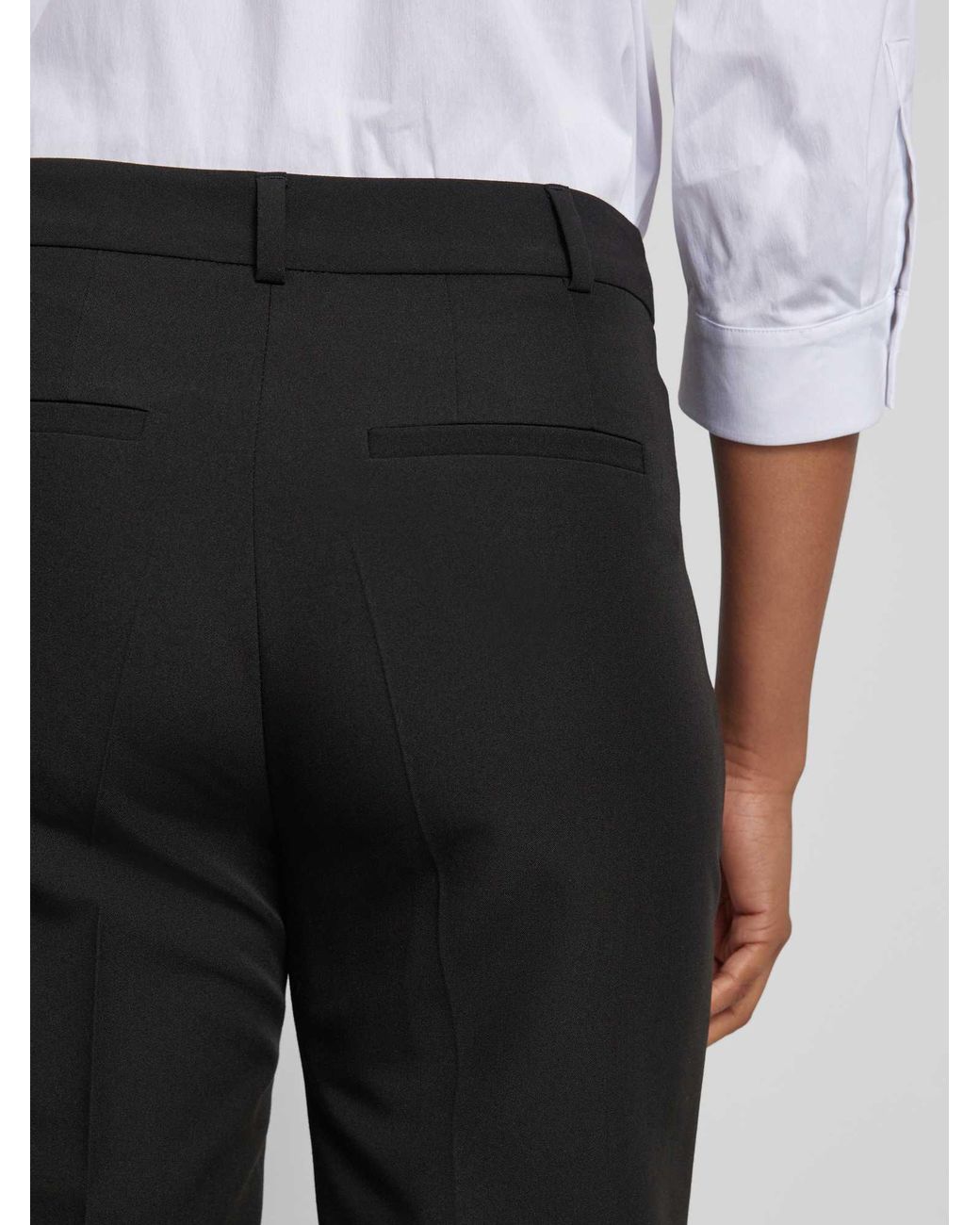 Jake*s Straight Fit Broek Met Persplooien in het Black