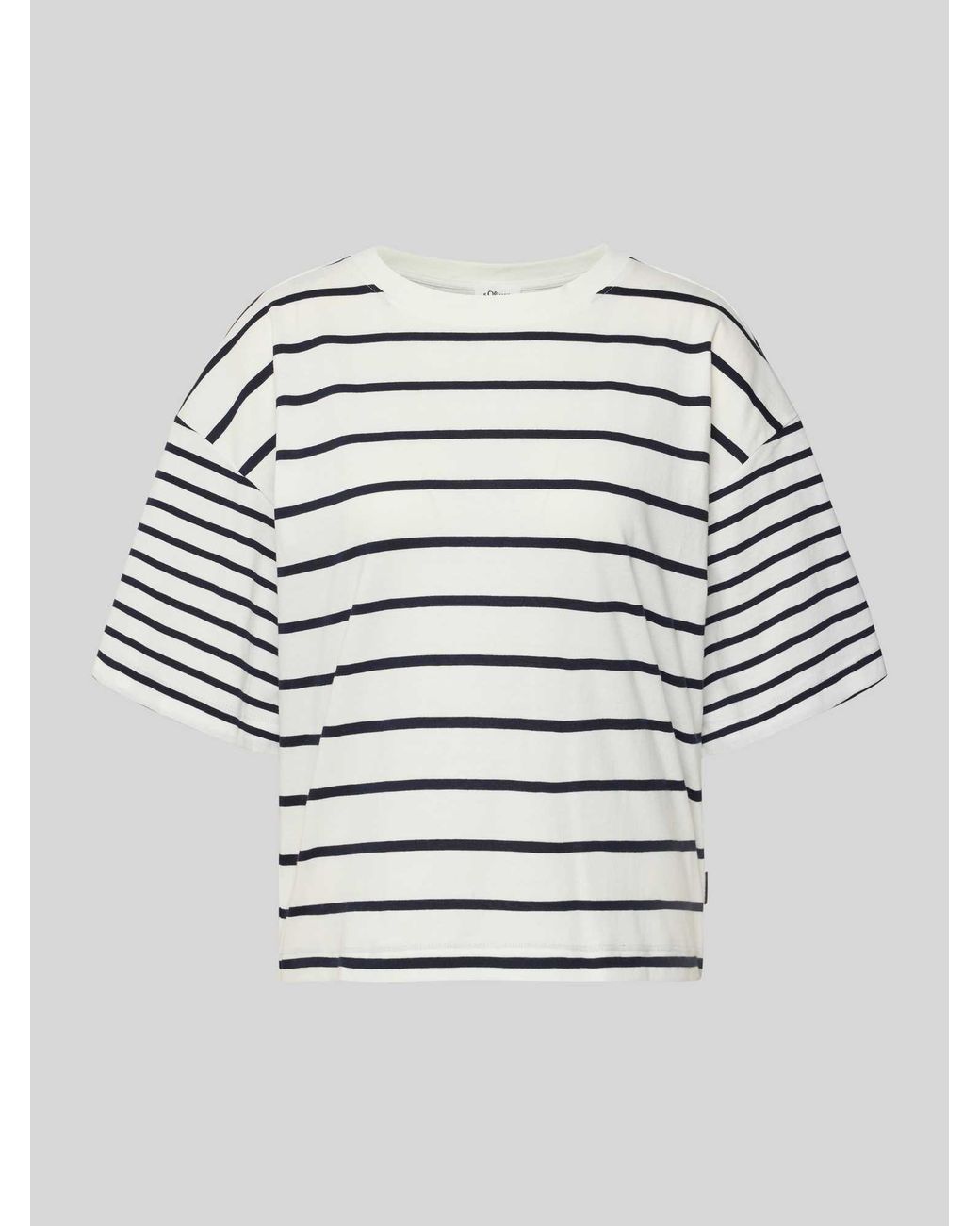 S.oliver Oversized T-Shirt Van Puur Katoen in het Gray