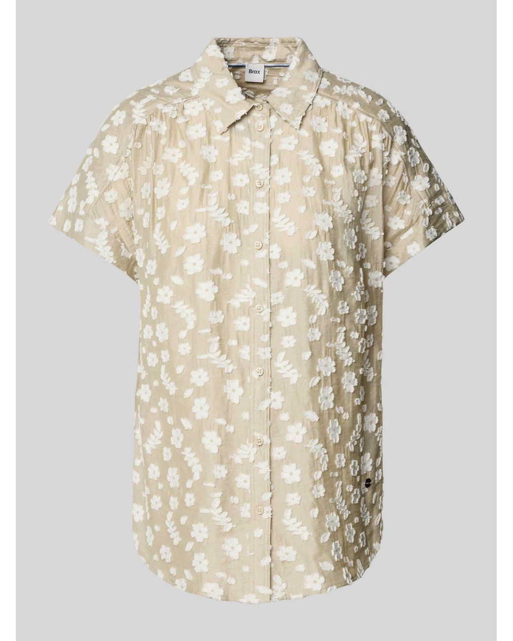 Brax Regular Fit Blouse Met Knoopsluiting in het Natural