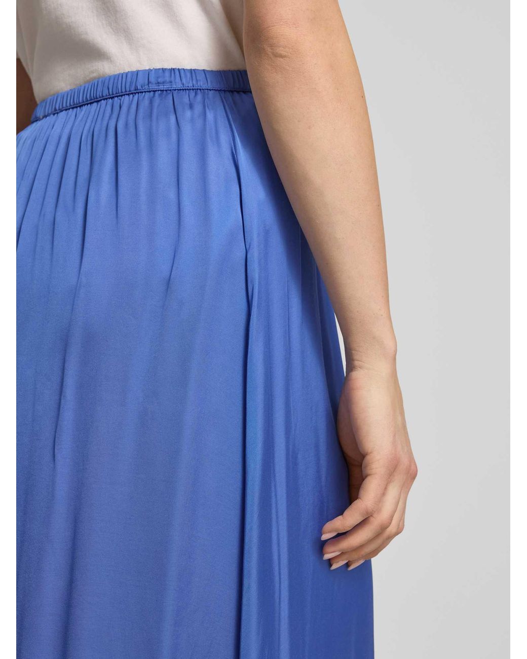 American Vintage Midirok Van Viscose Model 'Bovalow' in het Blue