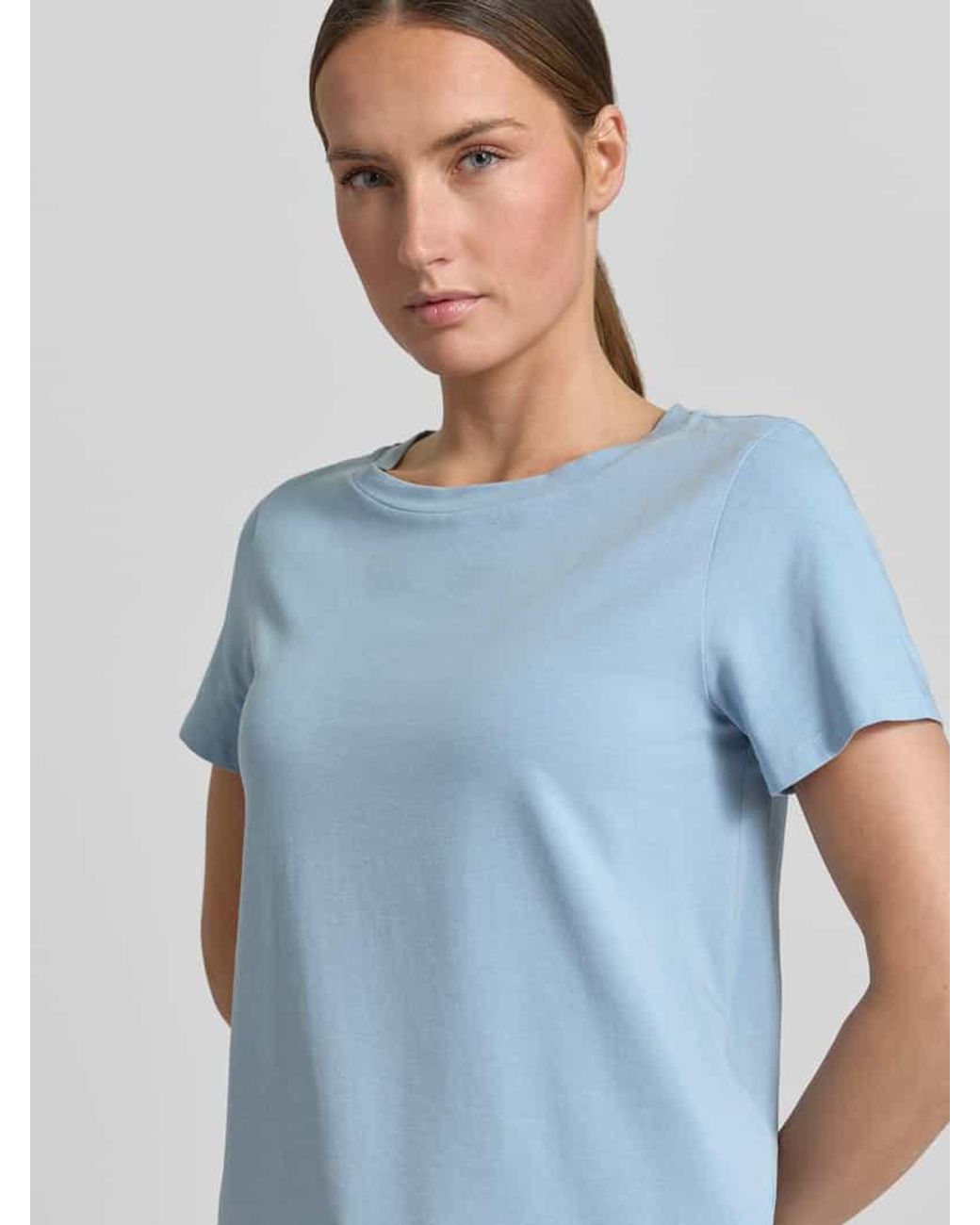 Weekend by Maxmara Blue Regular Fit T-Shirt aus Baumwoll-Mix Modell 'MULTIF'