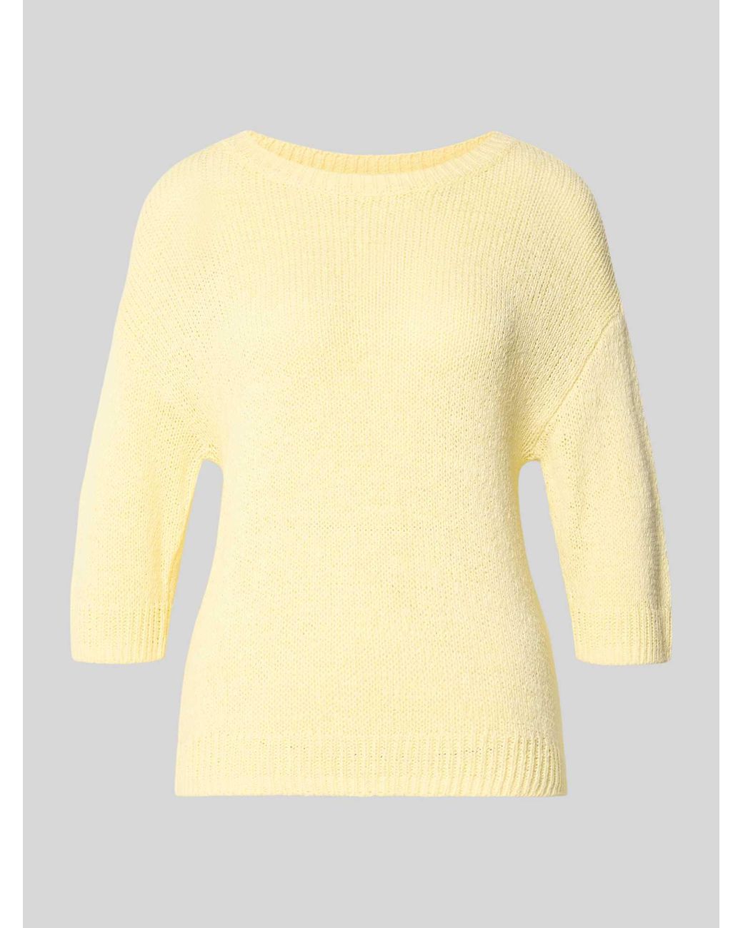 S.oliver Relaxed Fit Gebreide Pullover Van Katoenmix in het Yellow