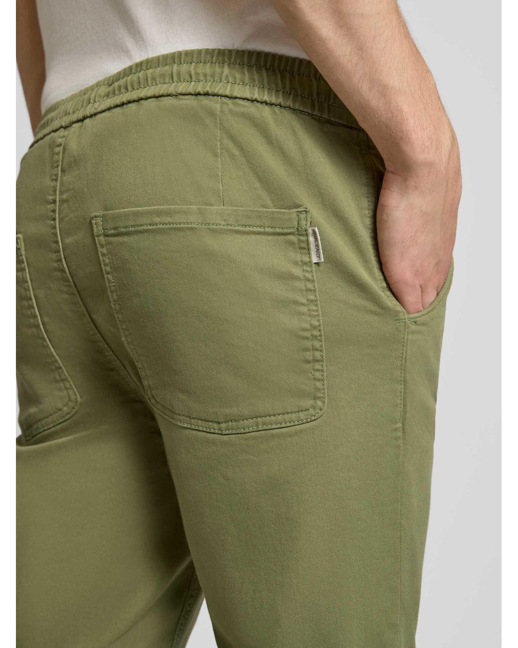Blend Slim Fit Stoffen Broek Met Steekzakken Model 'Thunder' in het Green voor heren