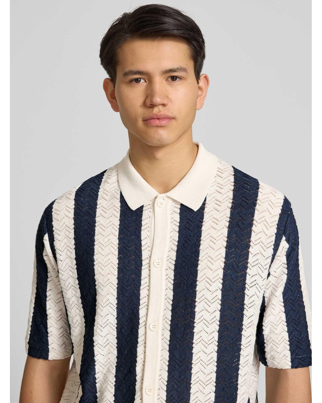 Jack & Jones Regular Fit Poloshirt Met Knoopsluiting Model 'Tyler' in het Blue voor heren