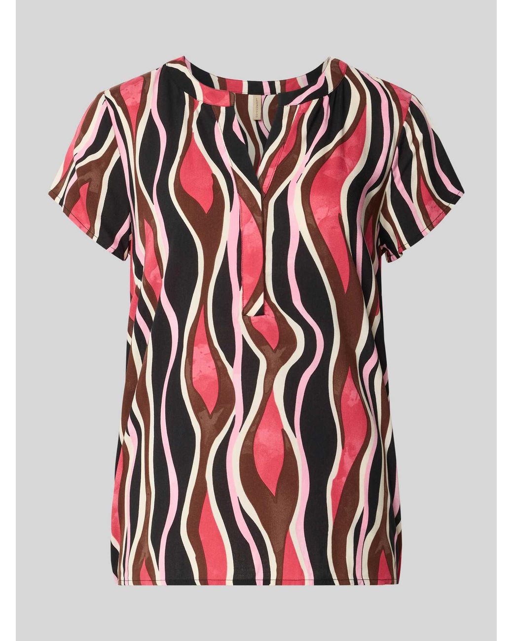 Soya Concept Regular Fit T-Shirt Van Pure Viscose Model 'Cammi' in het Red