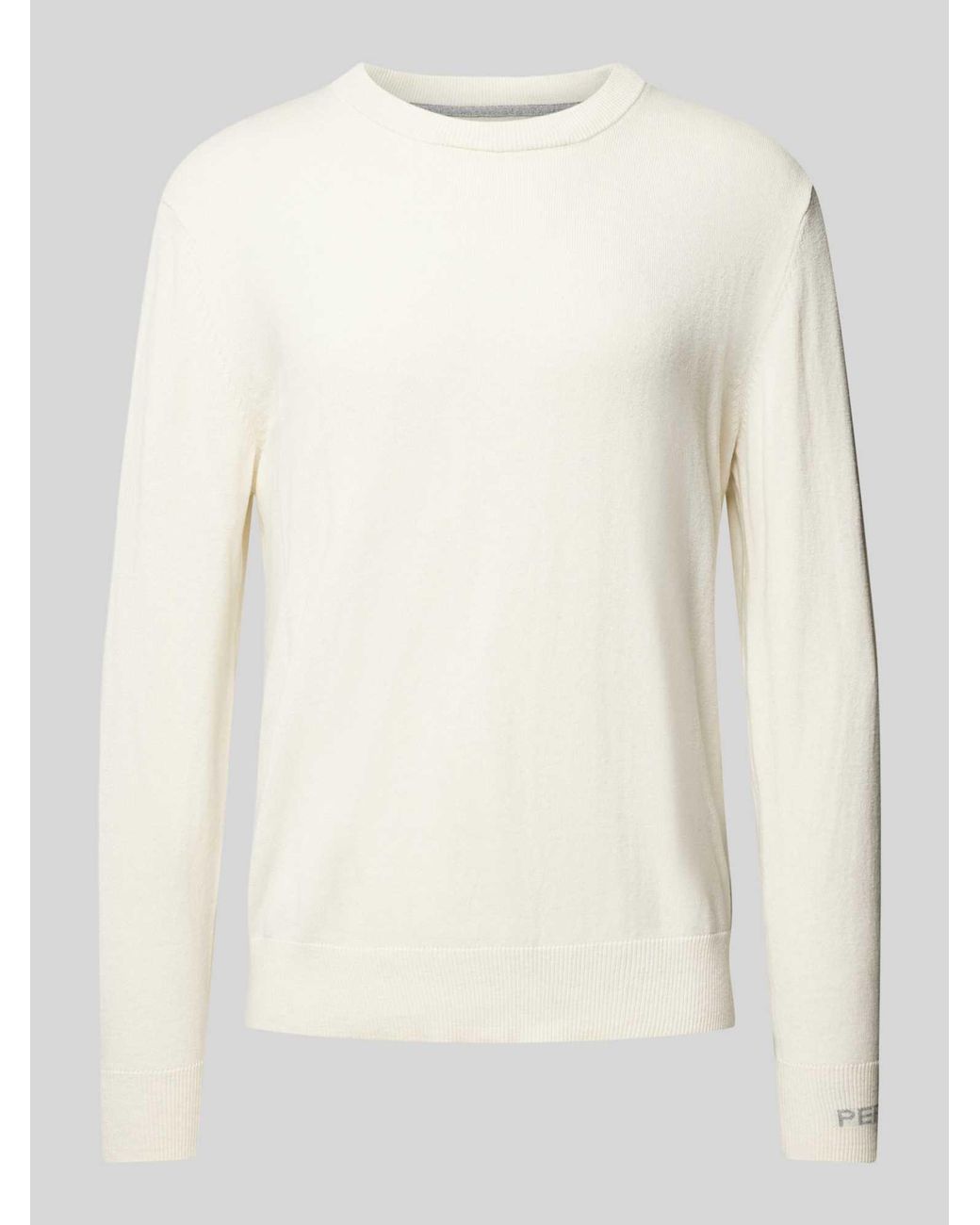 Pepe Jeans Gebreide Pullover Met Ronde Hals, Model 'Andre' in het Natural voor heren