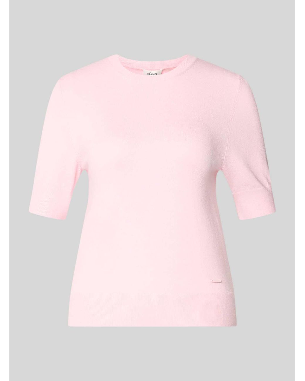 S.oliver Slim Fit T-Shirt Van Viscosemix in het Pink