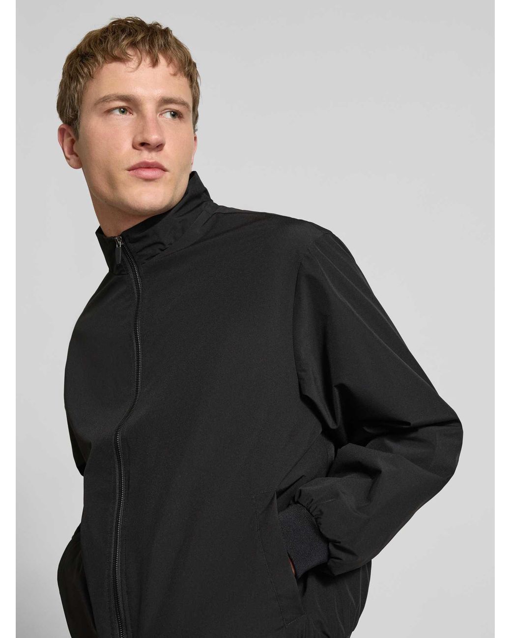 Jack & Jones Regular Fit Jack Met Opstaande Kraag Model 'Charge' in het Black voor heren