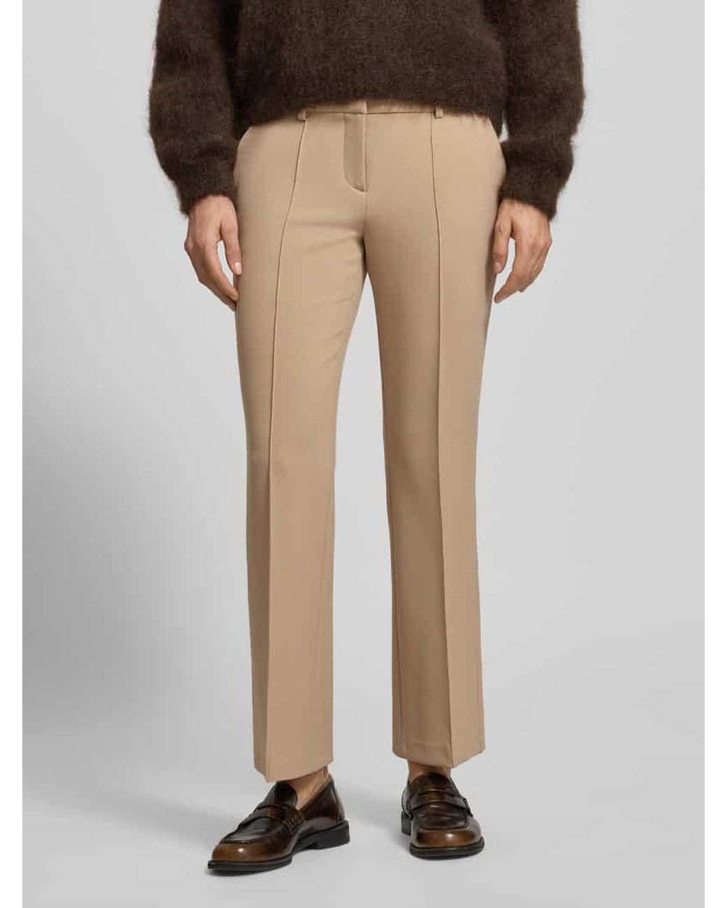 Cambio Natural Flared Fit Stoffhose mit Viskose-Anteil Modell 'Farah'