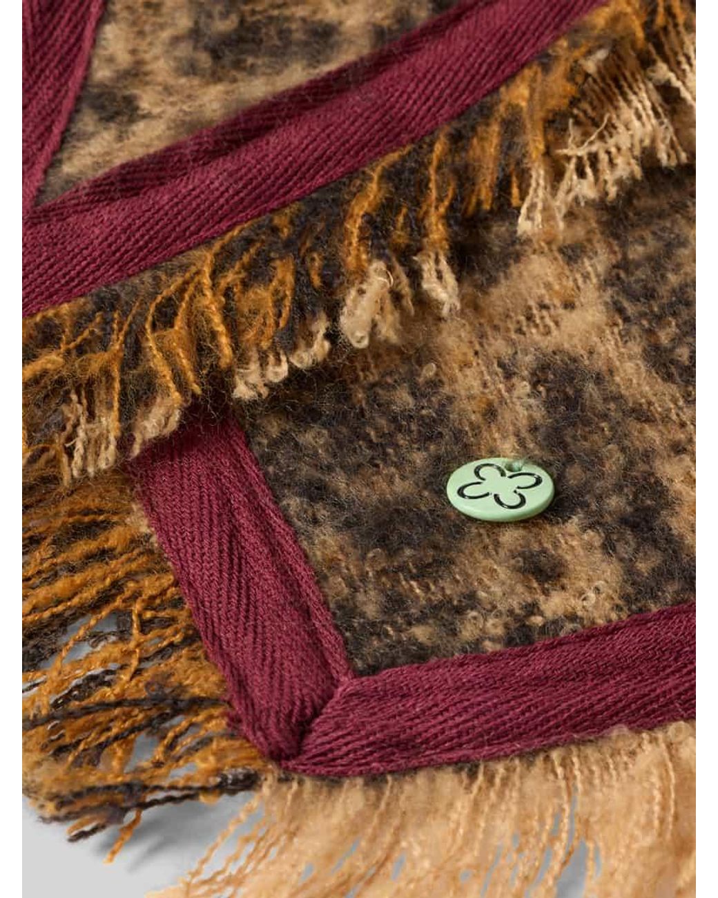 Codello Brown Schal im Allover-Look mit Fransen