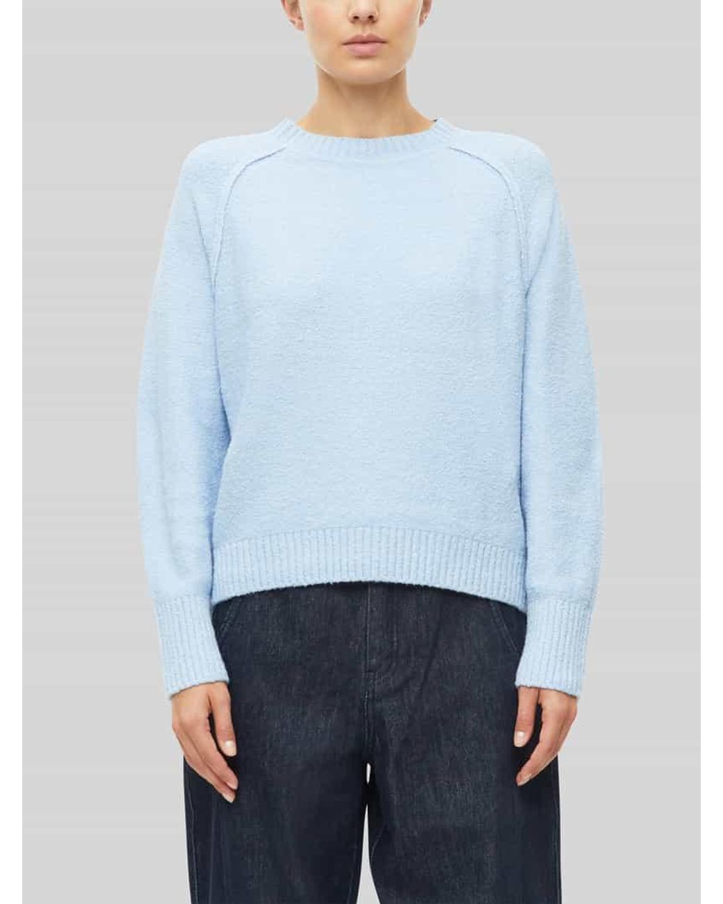 S.oliver Blue Pullover mit gerippten Bündchen
