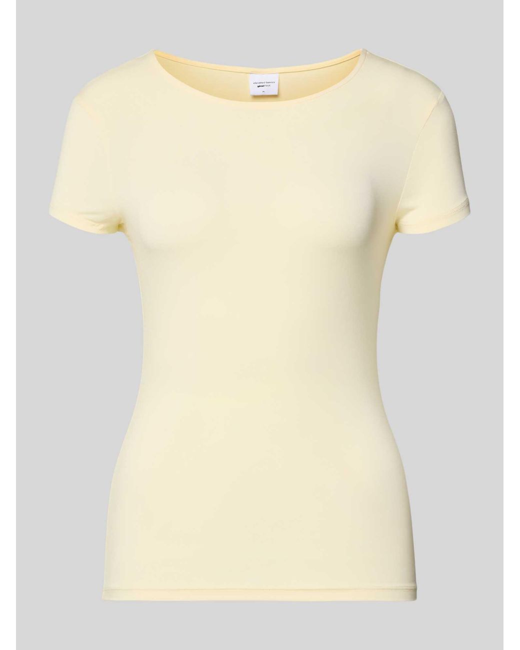 Gina Tricot Slim Fit T-Shirt Van Modalmix in het Natural