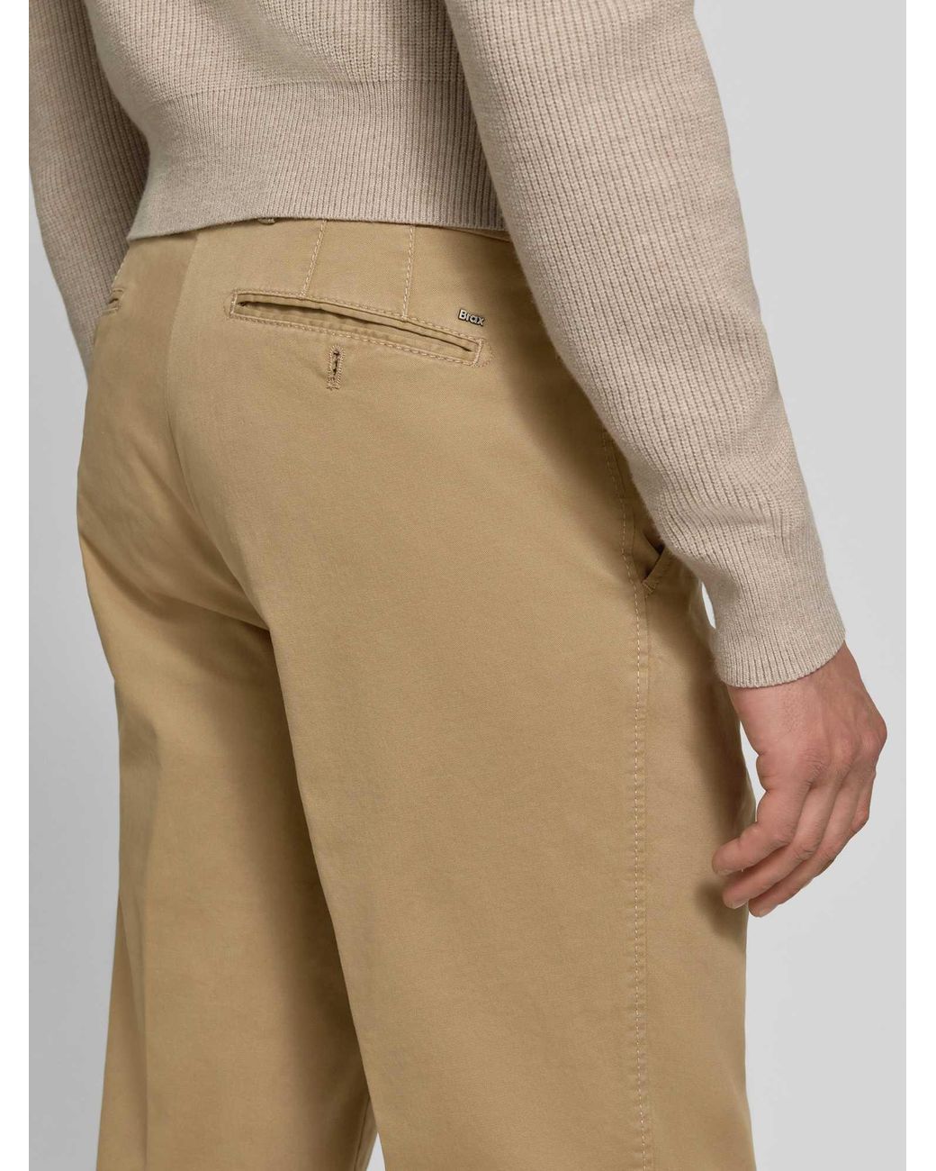 Brax Chino's in het Natural voor heren