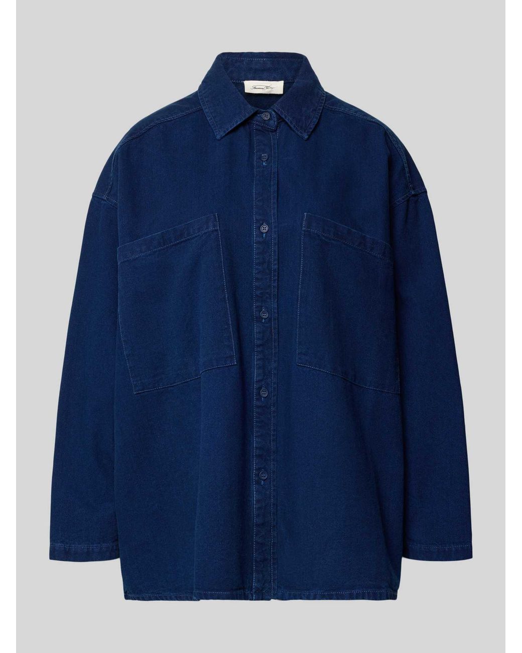 American Vintage Oversized Jeansjack Van Puur Katoen Model 'Comow' in het Blue