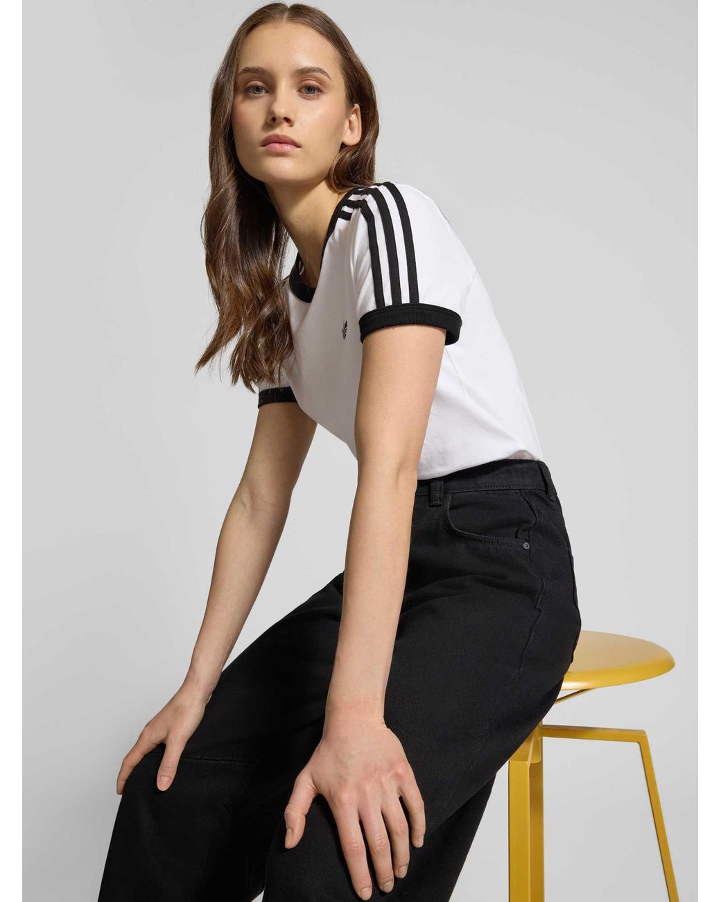 Adidas Originals Slim Fit T-Shirt Van Katoenmix in het White