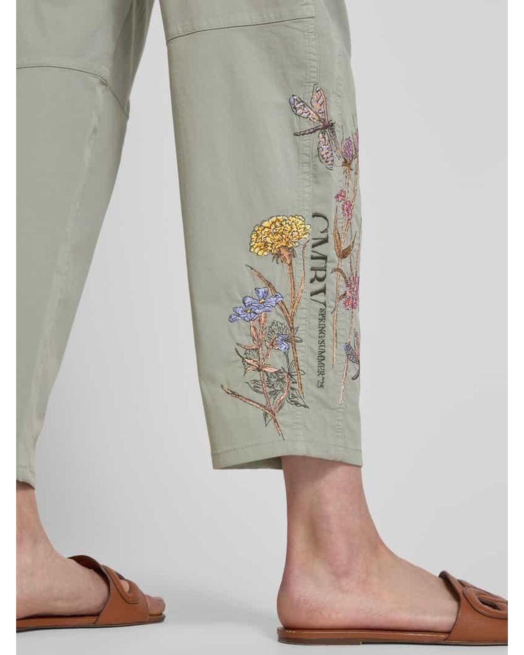 Cambio Gray Tapered Fit Hose mit Motiv-Stitching Modell 'EVE'