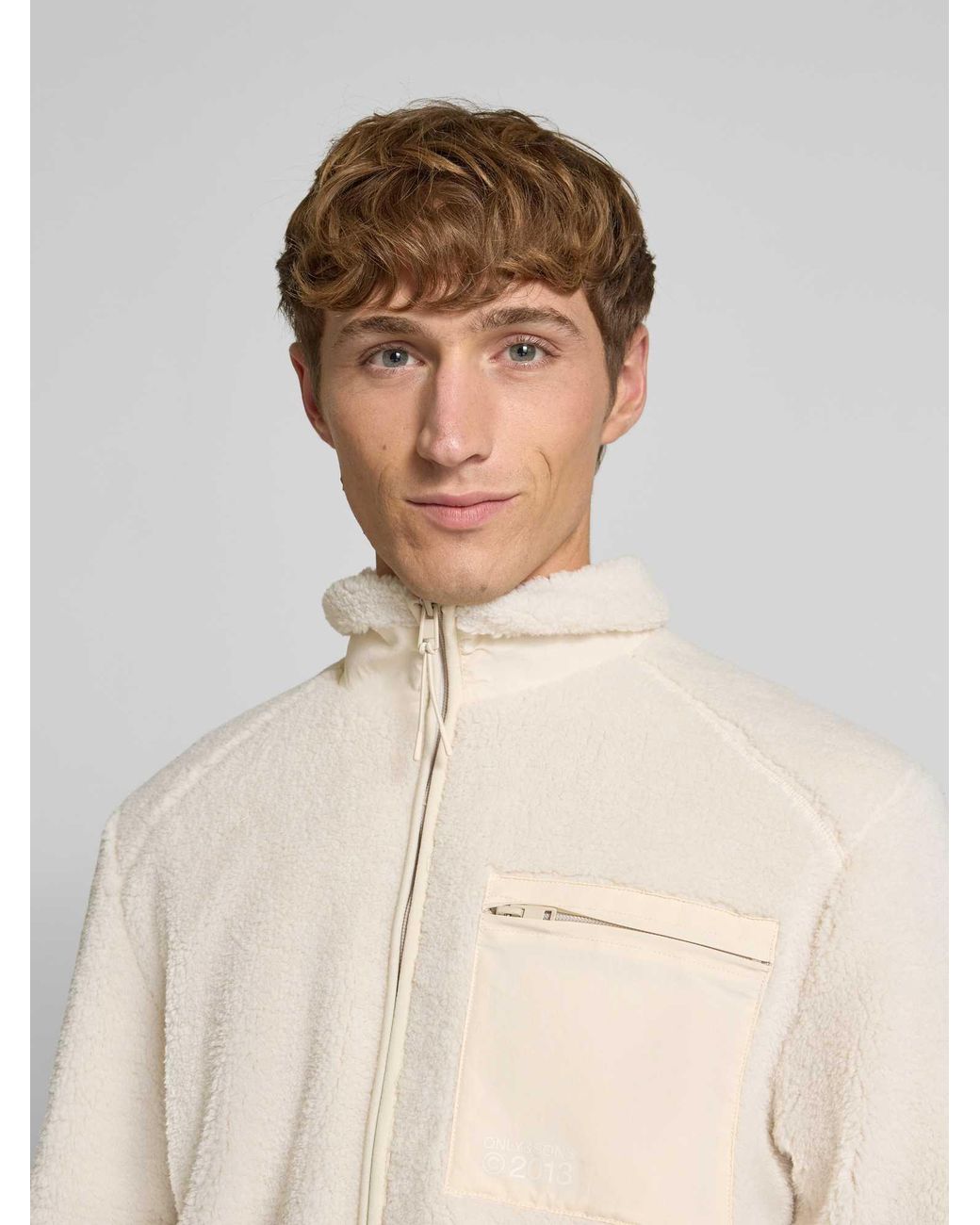 Only & Sons Regular Fit Jack Van Imitatiebont Met Mesh, Model 'Dallas' in het Natural voor heren