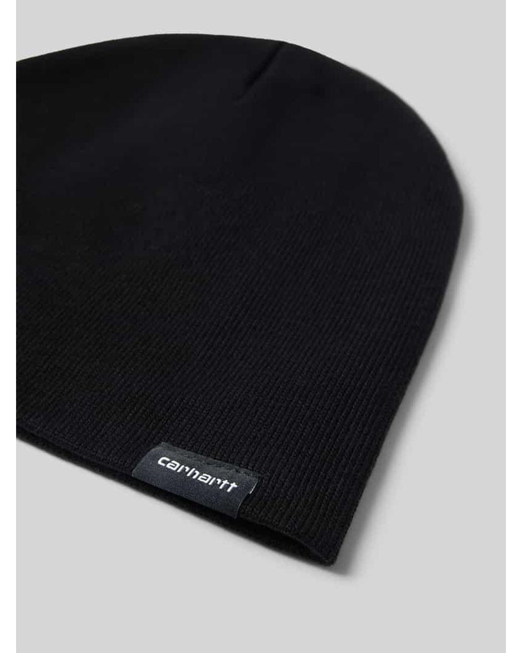 Carhartt Beanie mit Label-Patch Modell 'SCRIPTER' in Black für Herren