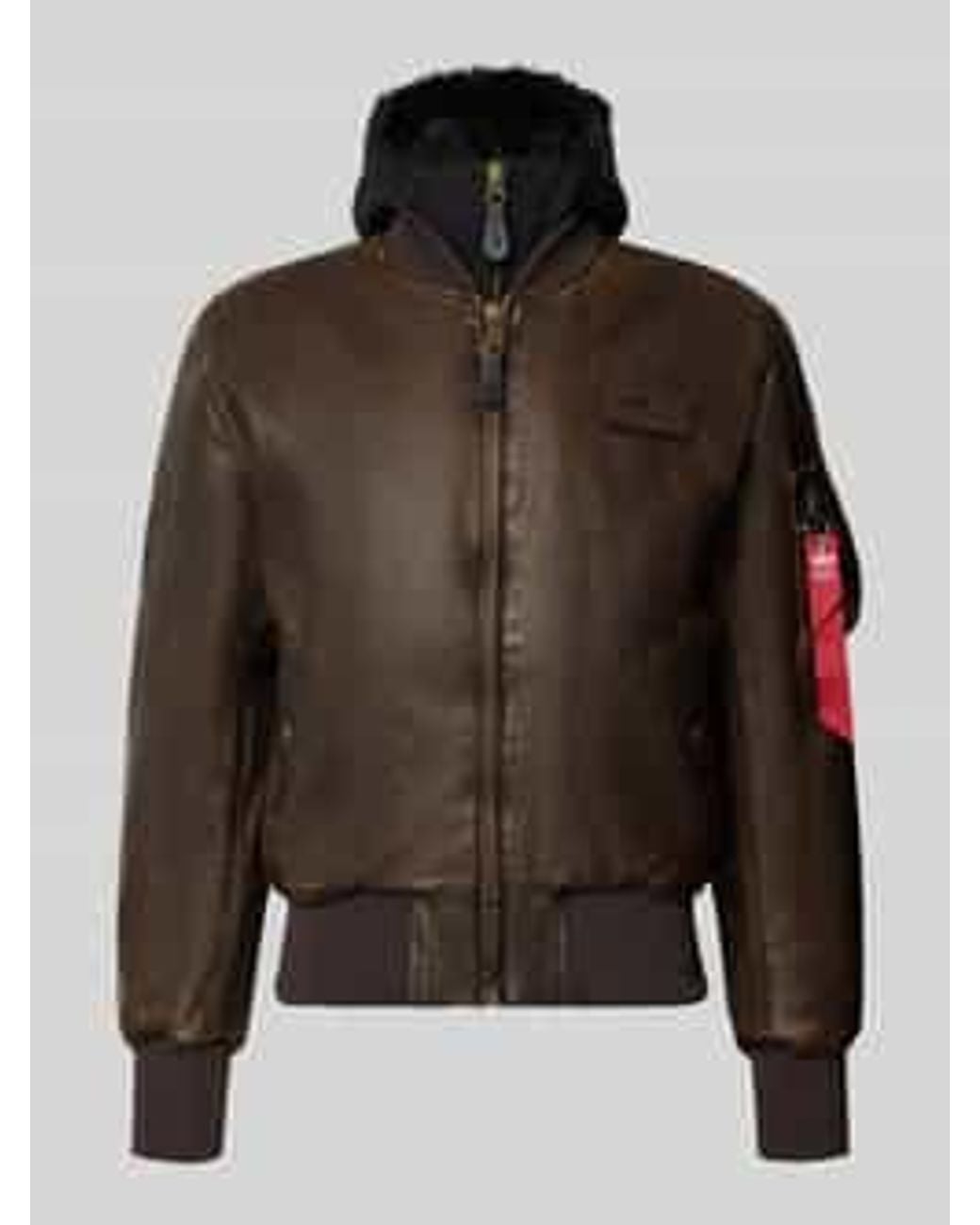 Alpha Industries Leren Jassen in het Black voor heren