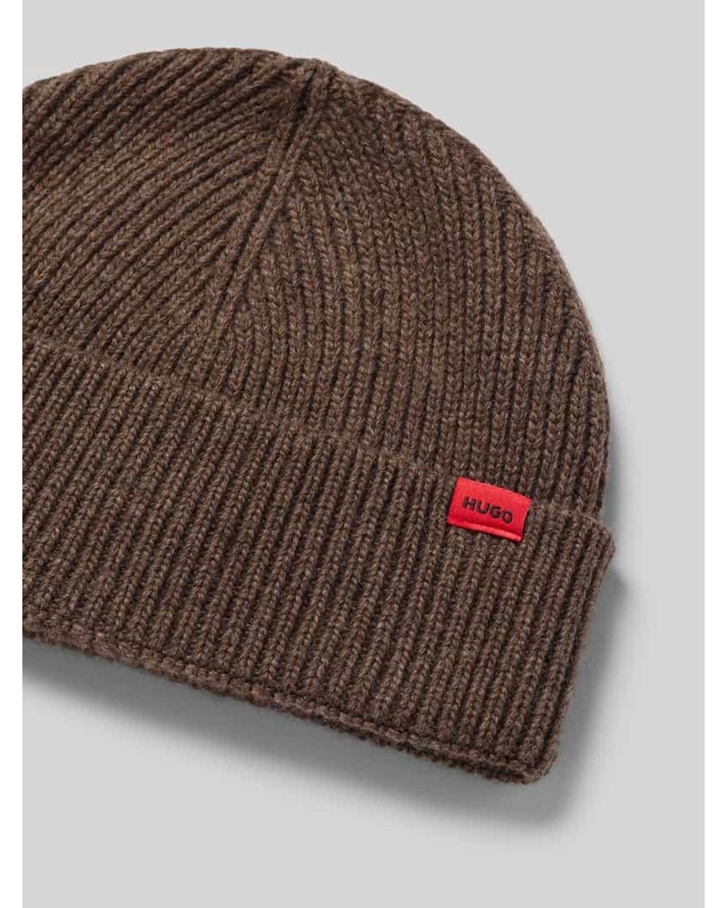 HUGO Mütze mit Label-Patch Modell 'Xisk' in Brown für Herren