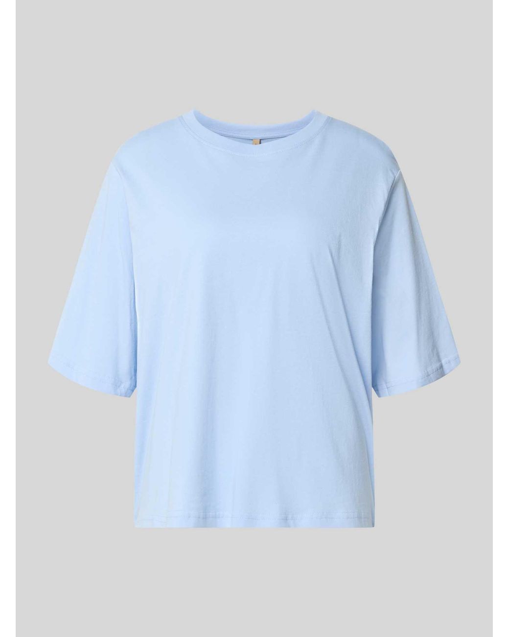 Soya Concept Boxy Fit T-Shirt Van Biologisch Katoen Model 'Derby' in het Blue