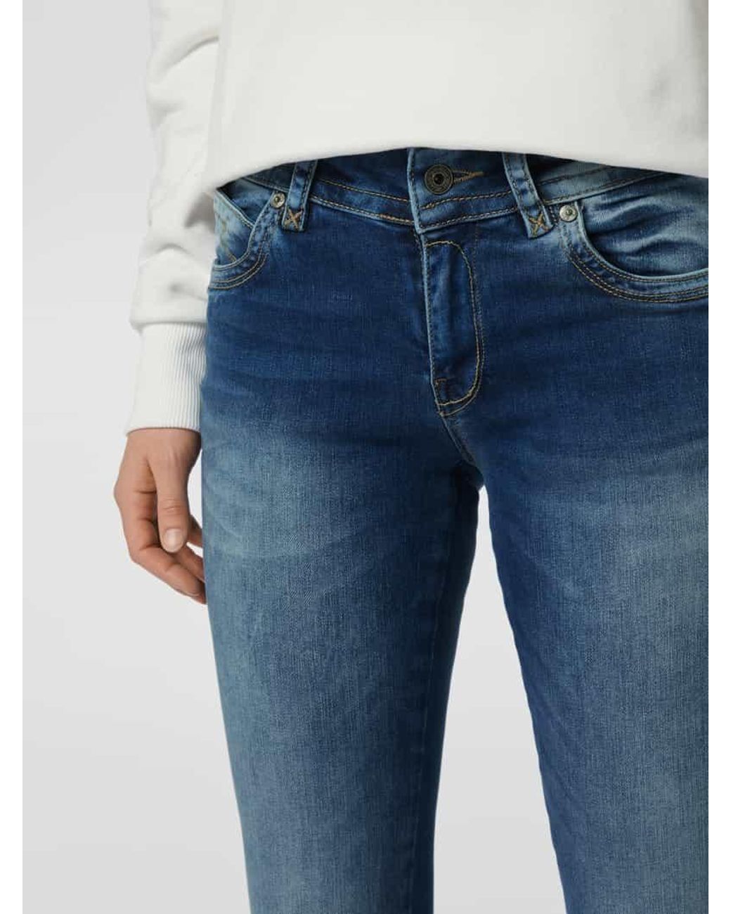 Blue Monkey Blue Slim Fit Jeans Mit Stretch-Anteil