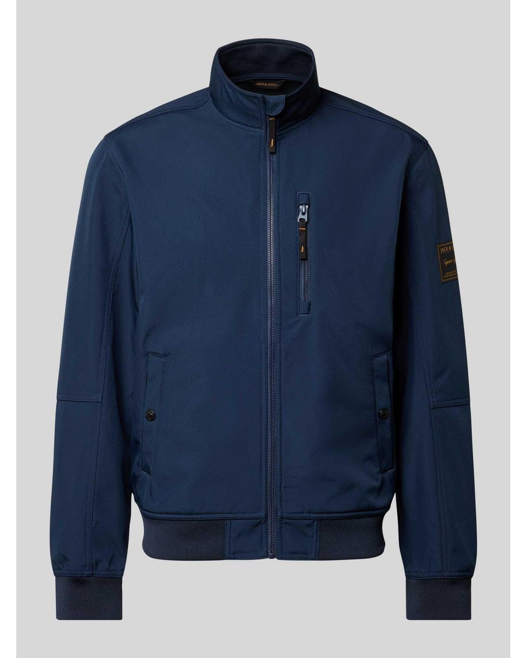 Jack & Jones Regular Fit Bomberjack Met Opstaande Kraag Model 'Parker' in het Blue voor heren
