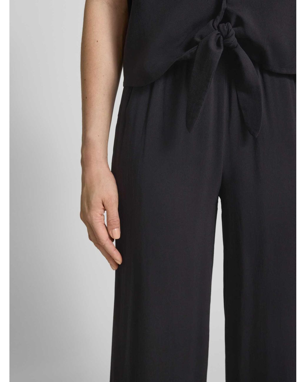 Soya Concept Culotte Van Viscose Met Strikceintuur in het Black