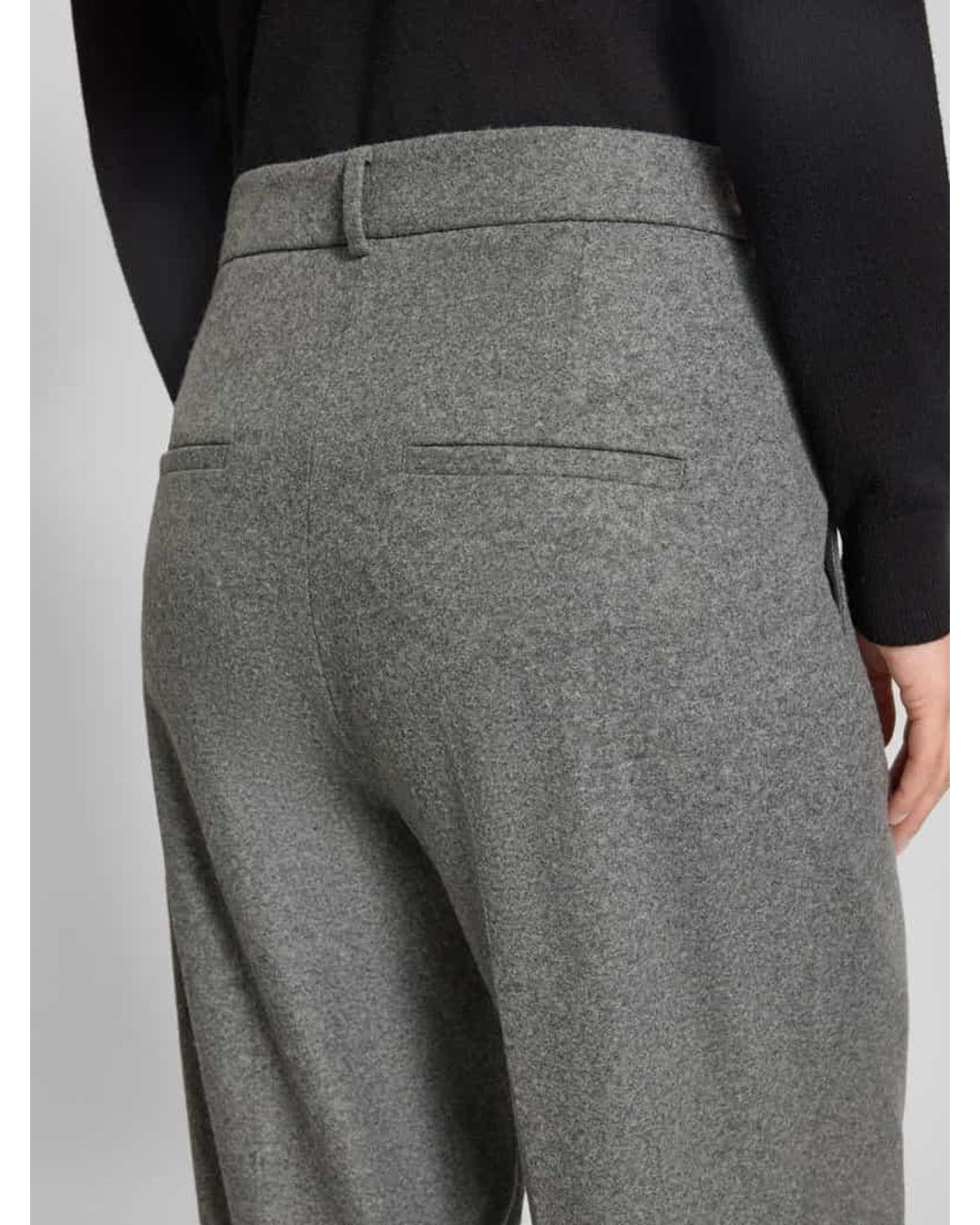 Cambio Gray Loose Fit Stoffhose mit Woll-Anteil Modell 'EMILIE'