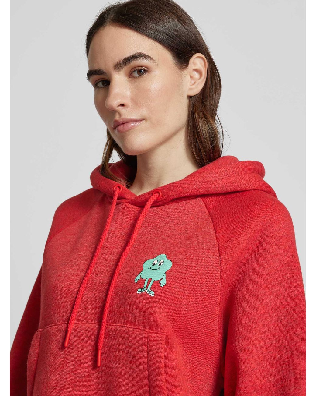 American Vintage Hoodie Met Motiefprint in het Red