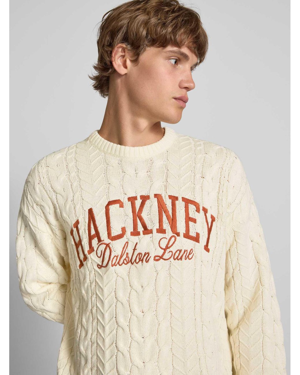 Only & Sons Regular Fit Gebreide Pullover Van Katoenmix, Model 'Mack' in het Natural voor heren