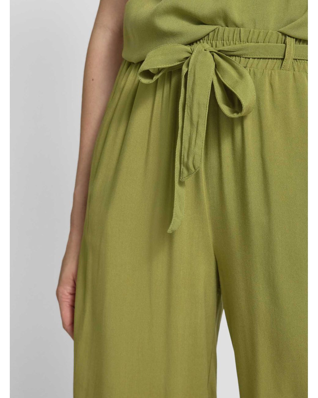 Soya Concept Culotte Van Viscose Met Strikceintuur in het Green