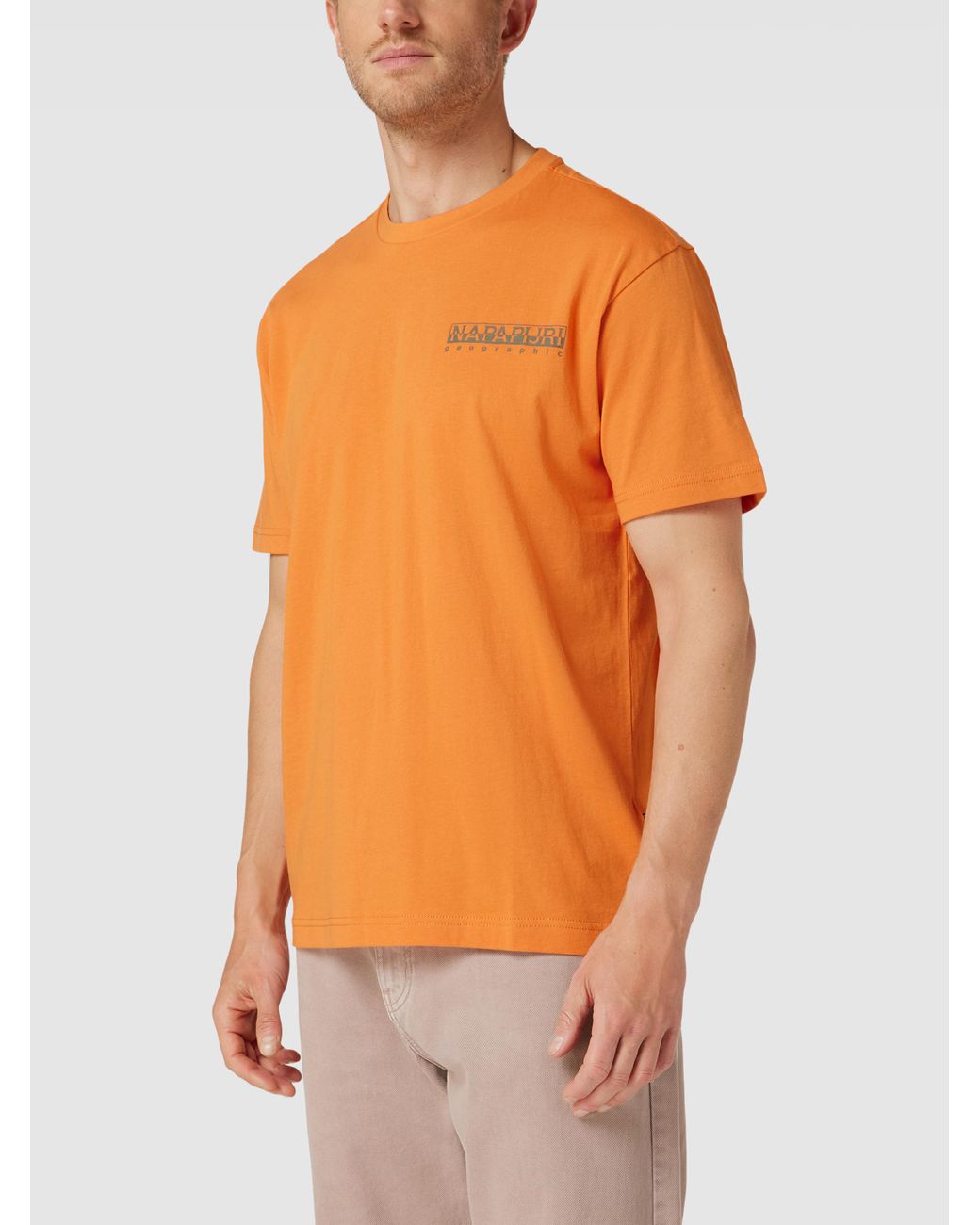 buitenste Verbeteren Saai Napapijri T-shirt Met Labelprint, Model 'pajas' in het Oranje voor heren |  Lyst NL