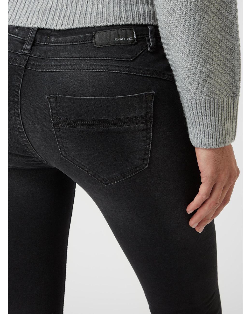 Gang Skinny Fit Jeans mit Stretch-Anteil Modell 'Nele' in Schwarz | Lyst DE