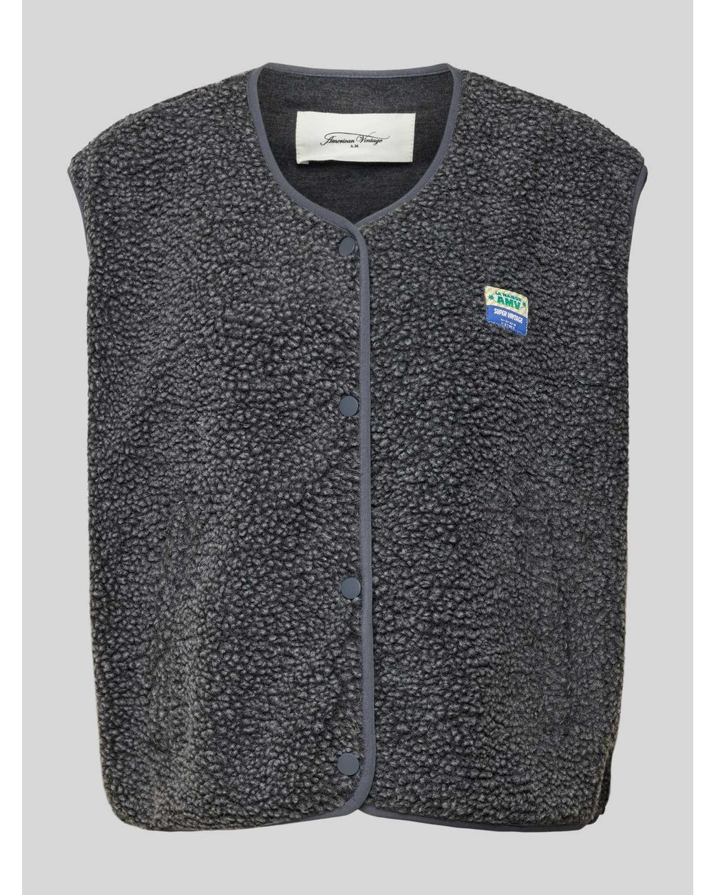 American Vintage Gilet Met Labelpatch in het Gray