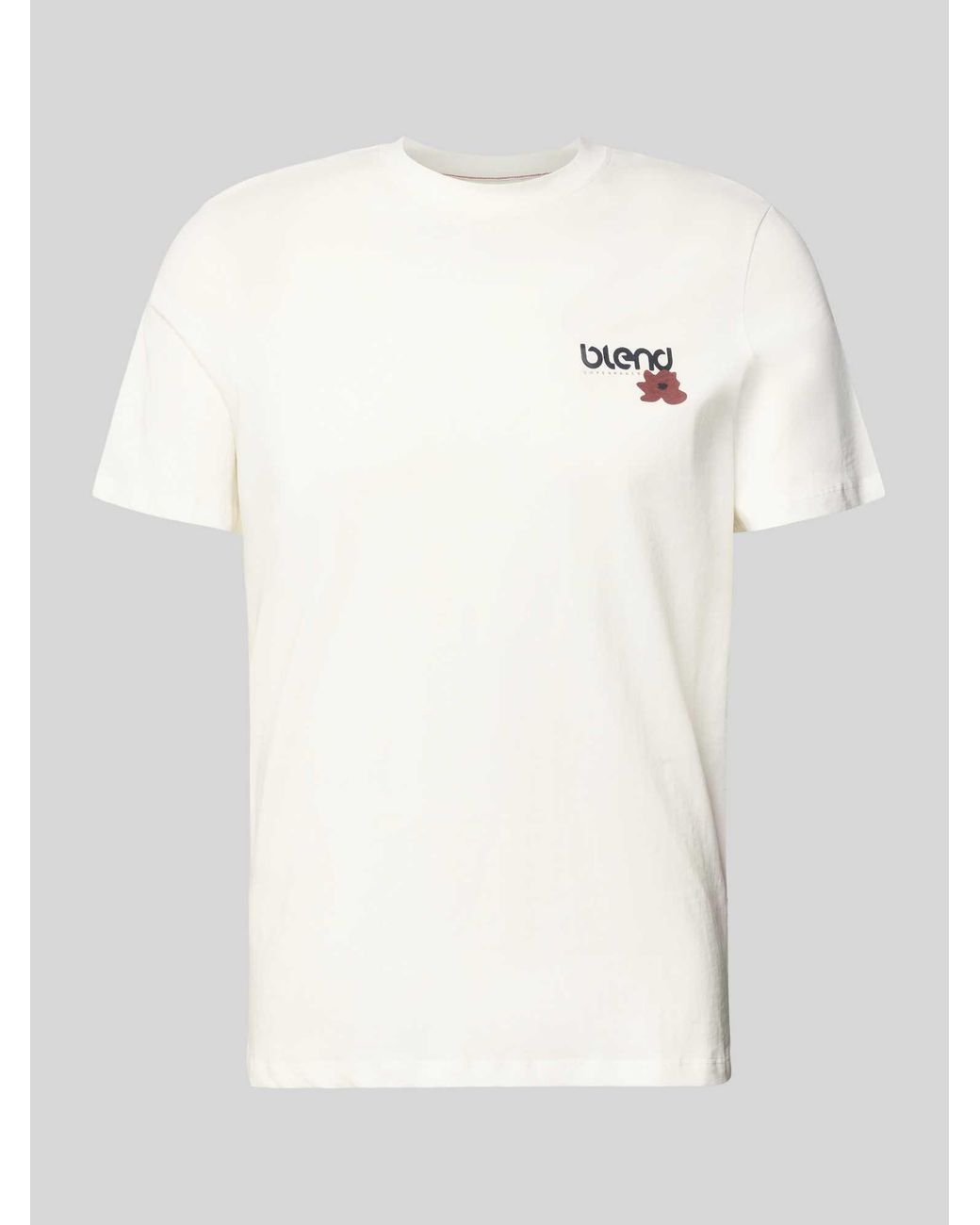 Blend Regular Fit T-Shirt Met Logoprint Model 'Kenan' in het Natural voor heren