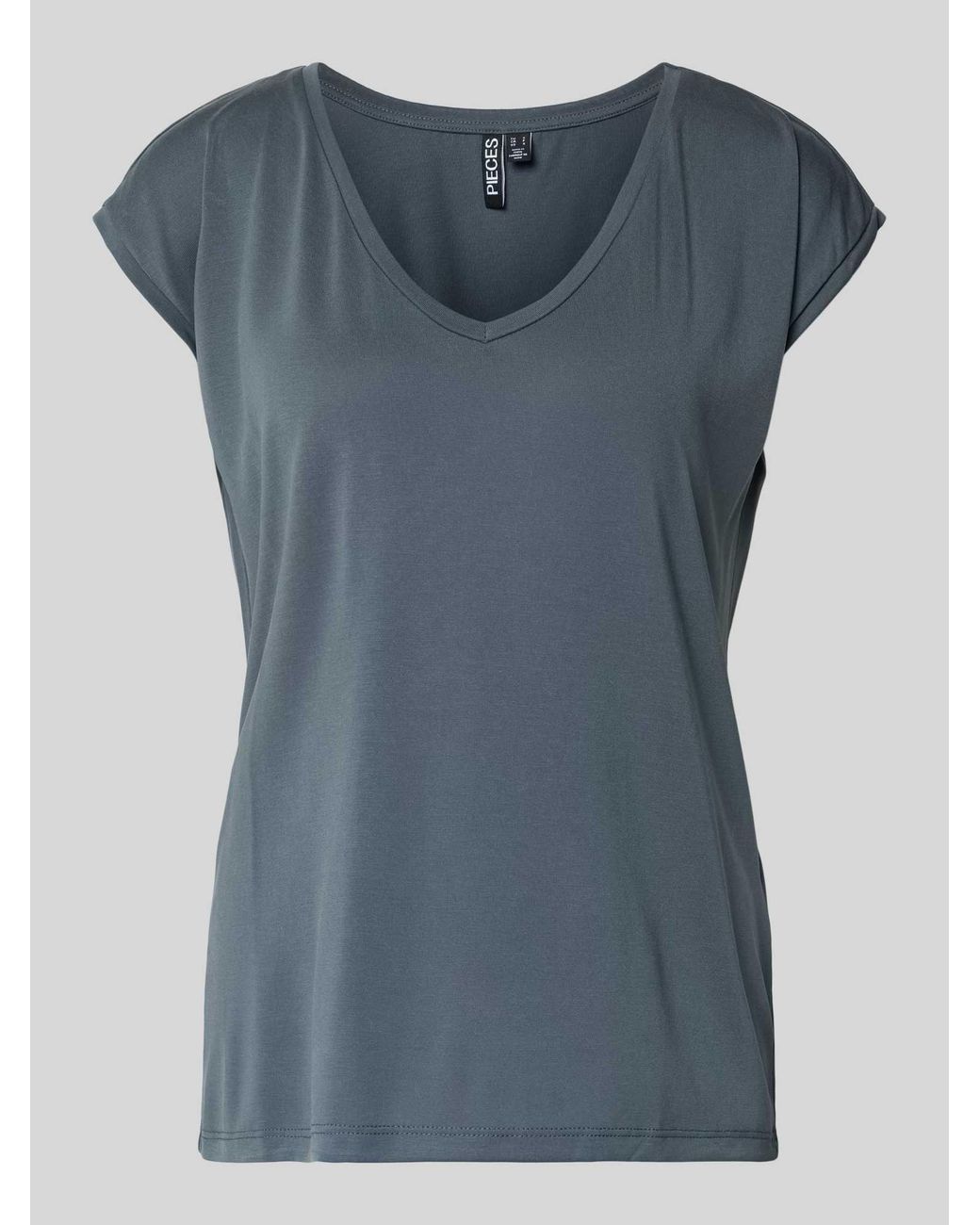 Pieces Relaxed Fit T-Shirt Van Modalmix Model 'Kamala' in het Blue