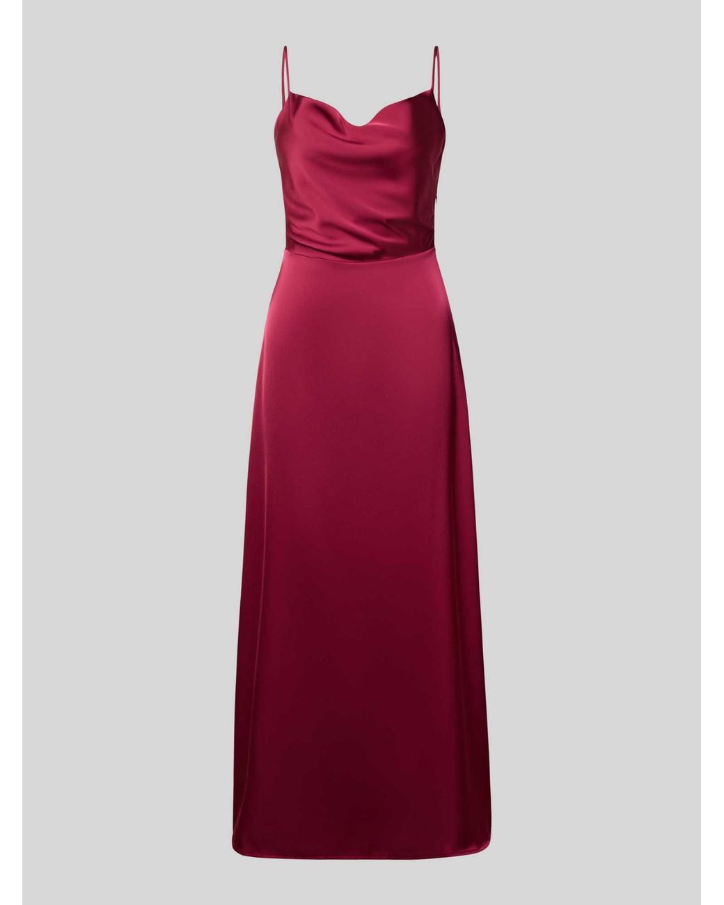 Vila Regular Fit Midi-Jurk Met Rugdecolleté Model 'Ravenna' in het Red