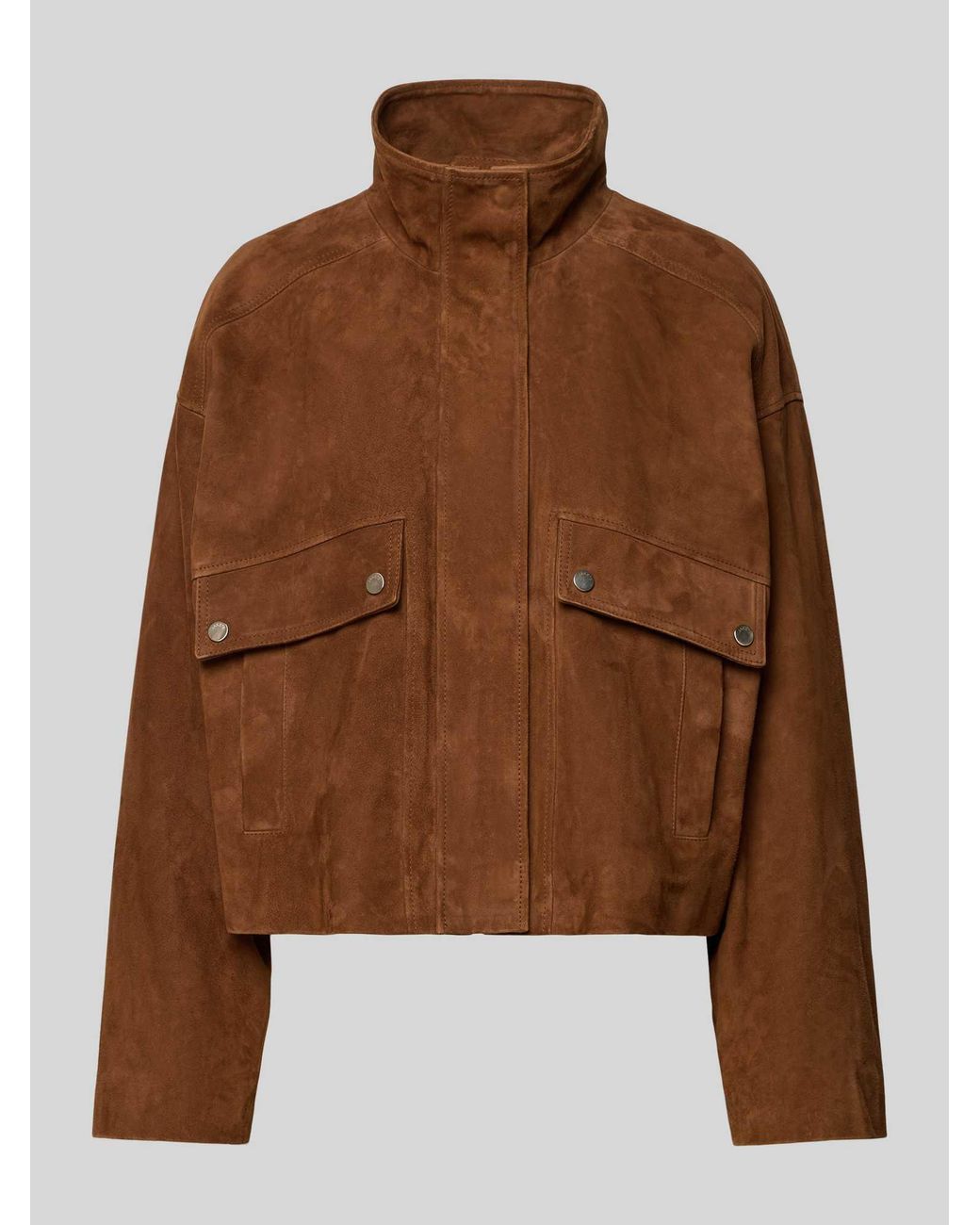 Jake*s Regular Fit Jack Met Opstaande Kraag in het Brown